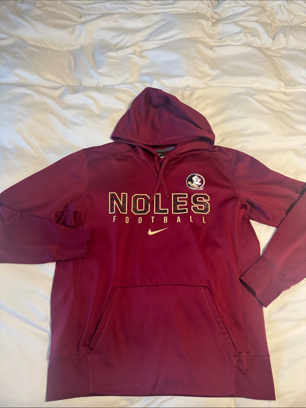 Nike Garnet 'Noles Football' Hooded Pullover